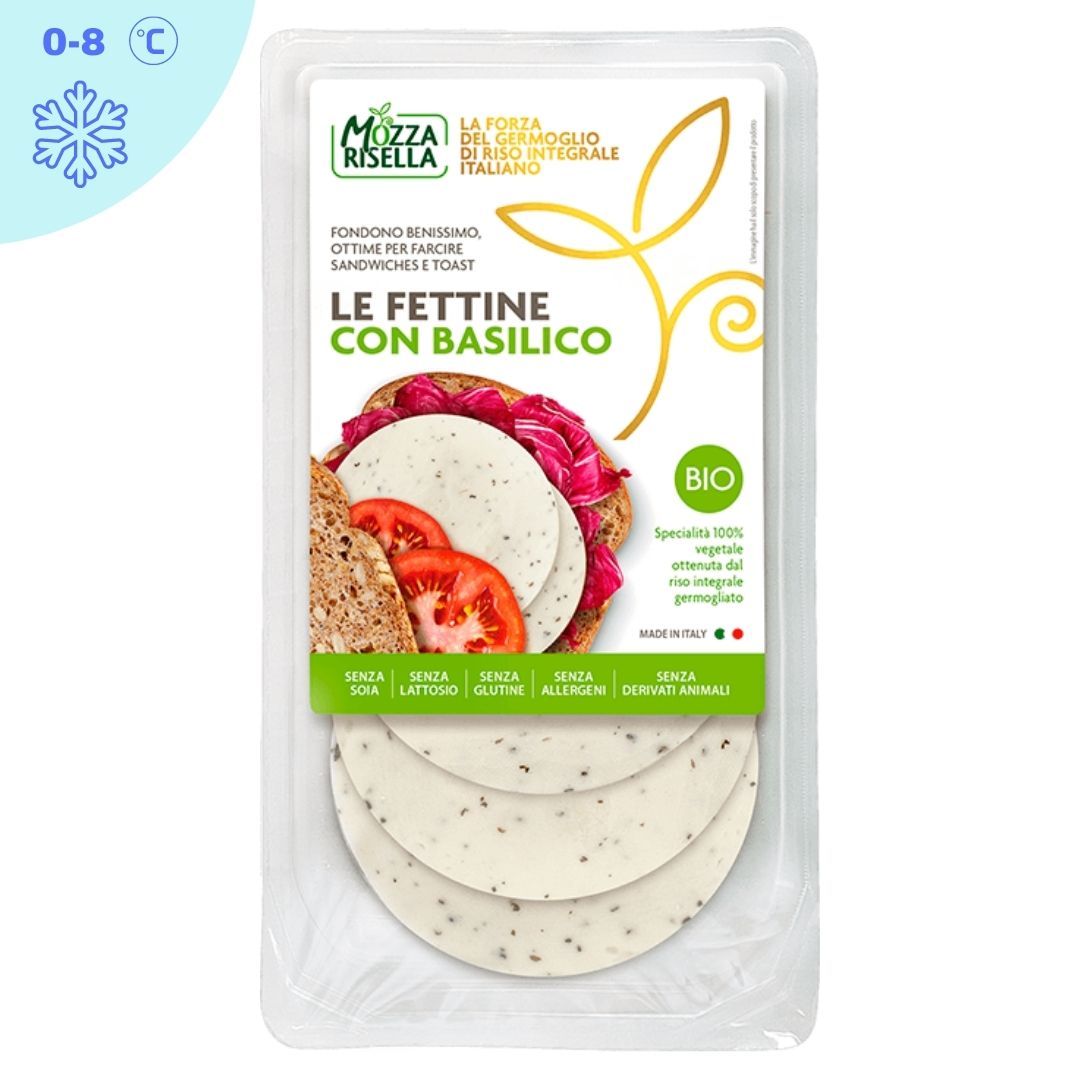 MOZZARISELLA FETTINE BASILICO 80G